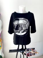 Custom Hand Painted T Shirt, Oversized Graphic Tee, Wearable Art Trippy Dark Clothing, Personalized Artistic Bookish Shirt, Art Fashion - Image 3