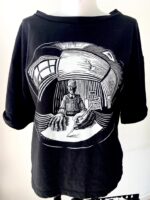 Custom Hand Painted T Shirt, Oversized Graphic Tee, Wearable Art Trippy Dark Clothing, Personalized Artistic Bookish Shirt, Art Fashion