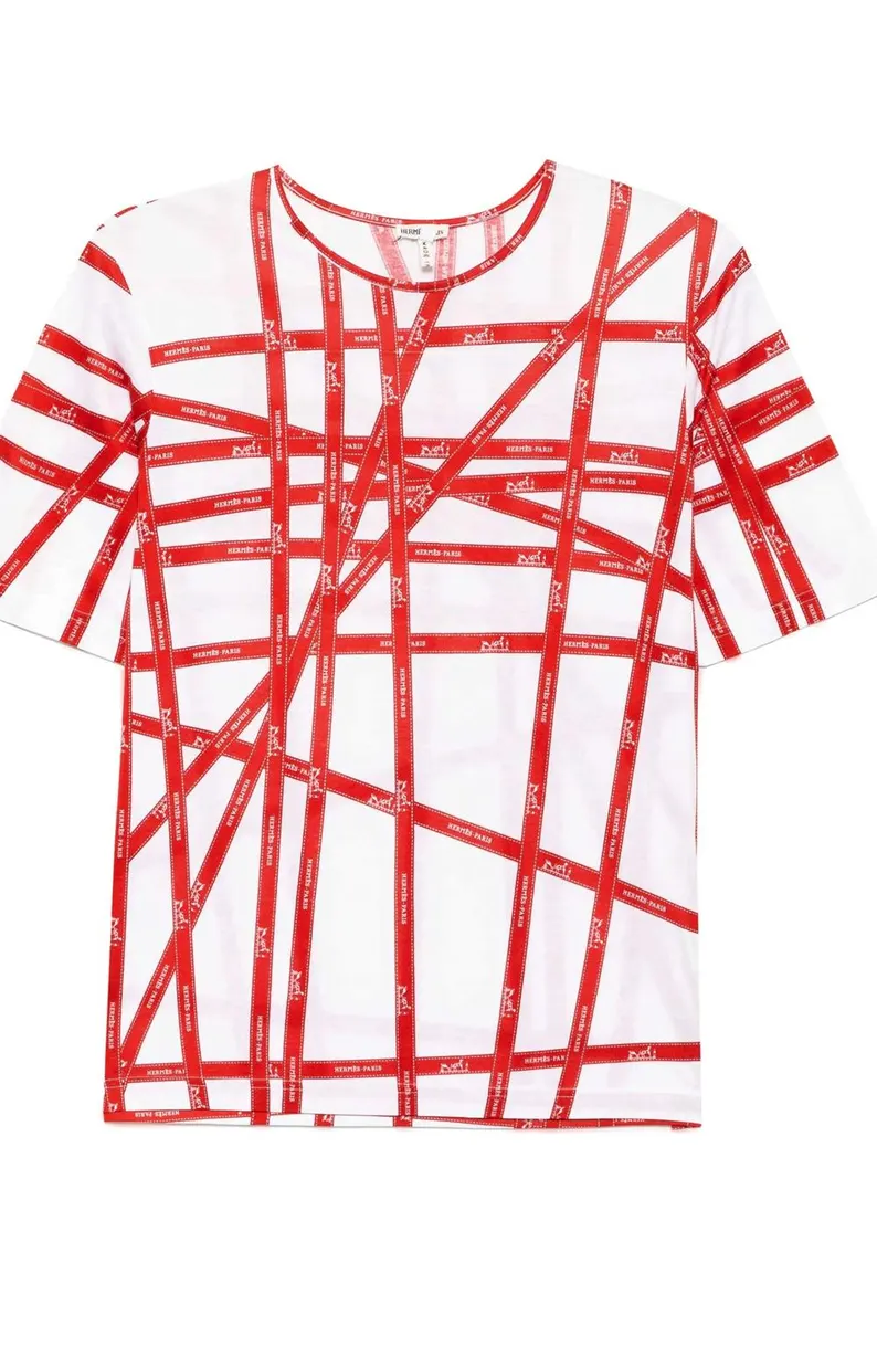 il_794xN.6937909072_anwh Hermès Ribbon Pattern 1990-2000s short-sleeve Hermes T-shirt - Image 1