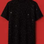 10,000 Diamond Unisex Swarovski Crystal Drenched Diamond Encrusted T Shirt ( Black ) Larger Sizes UNISEX