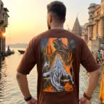 Hand-Painted SHIV TANDAV Oversized T-Shirt, Indian Spiritual Artwear
