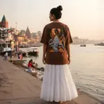 Hand-Painted SHIV TANDAV Oversized T-Shirt, Indian Spiritual Artwear - Image 2